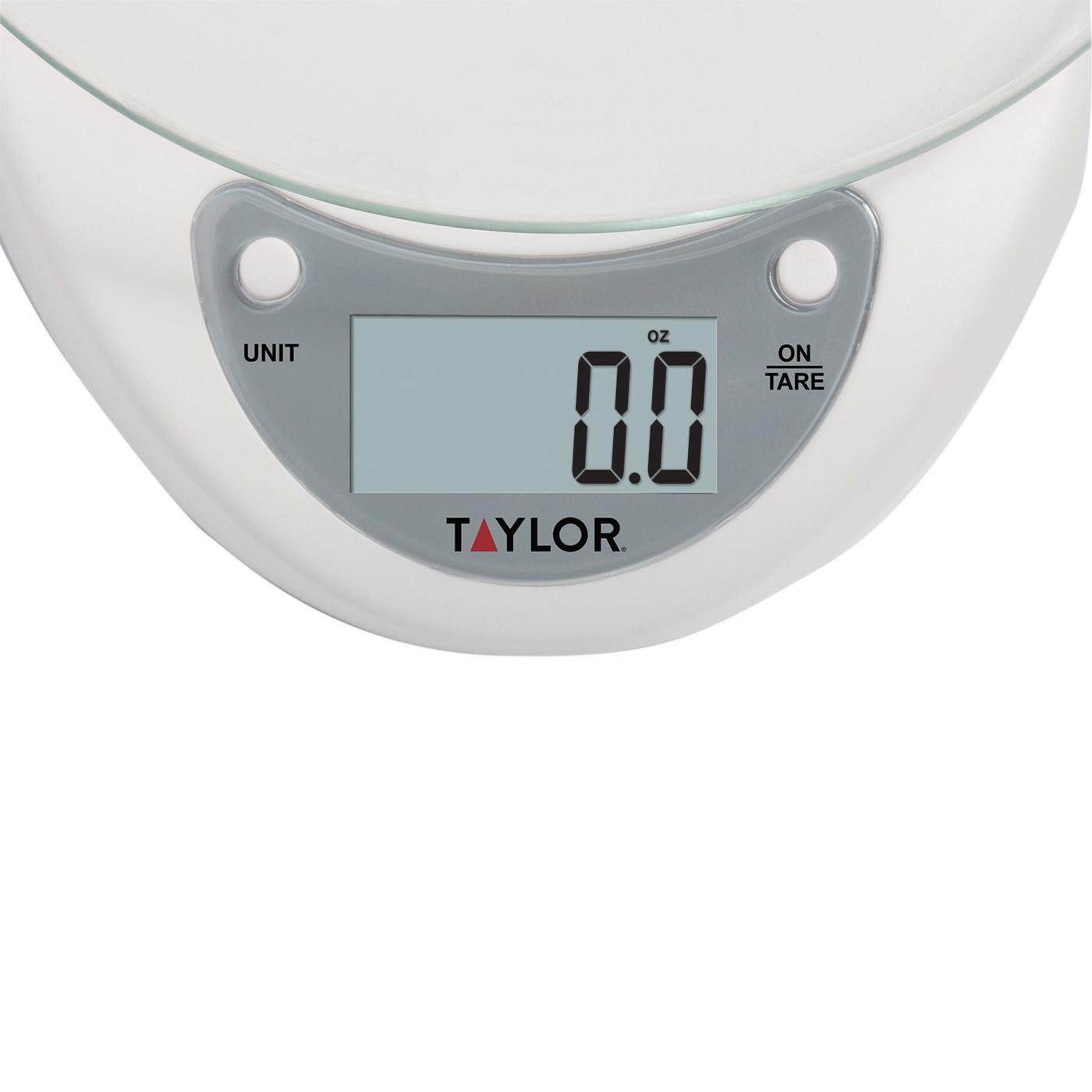 Taylor Glass Platform Digital Kitchen Scale - White; image 4 of 5