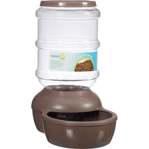 Aspen Pet Brown Le Bistro 5 LB Feeder Shop Bowls & automatic feeders