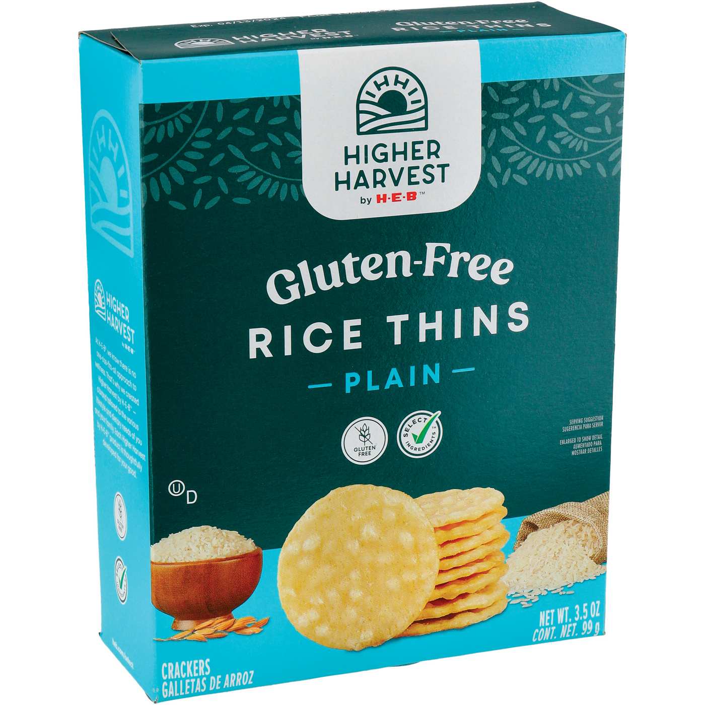 Higher Harvest by H-E-B Gluten-Free Rice Thins - Plain; image 3 of 3