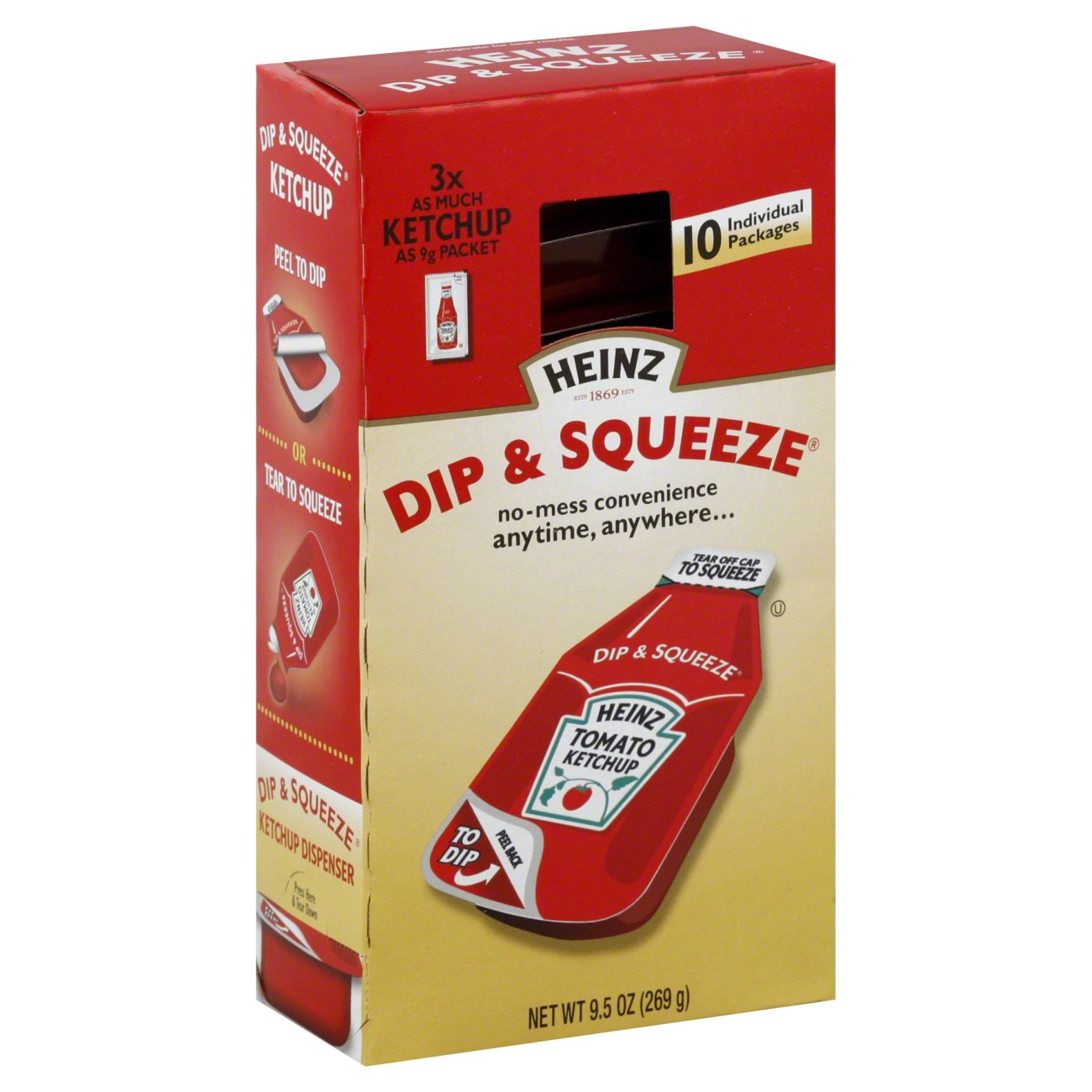 Heinz Dip And Squeeze Dispenser Ketchup 10 Ct Shop Ketchup At H E B 6918