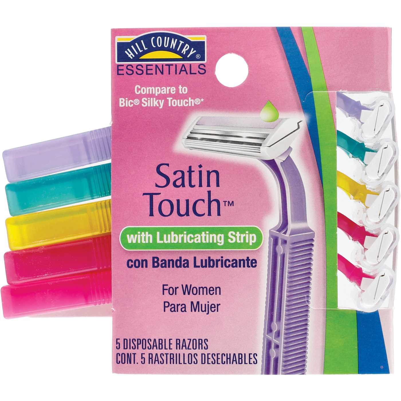 Hill Country Essentials Satin Touch Razors with Lubricating Strip; image 1 of 5