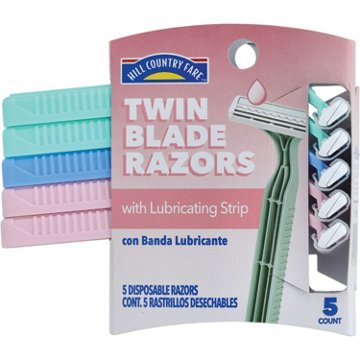 Hill Country Essentials Satin Touch Razors with Lubricating Strip, 5 ct