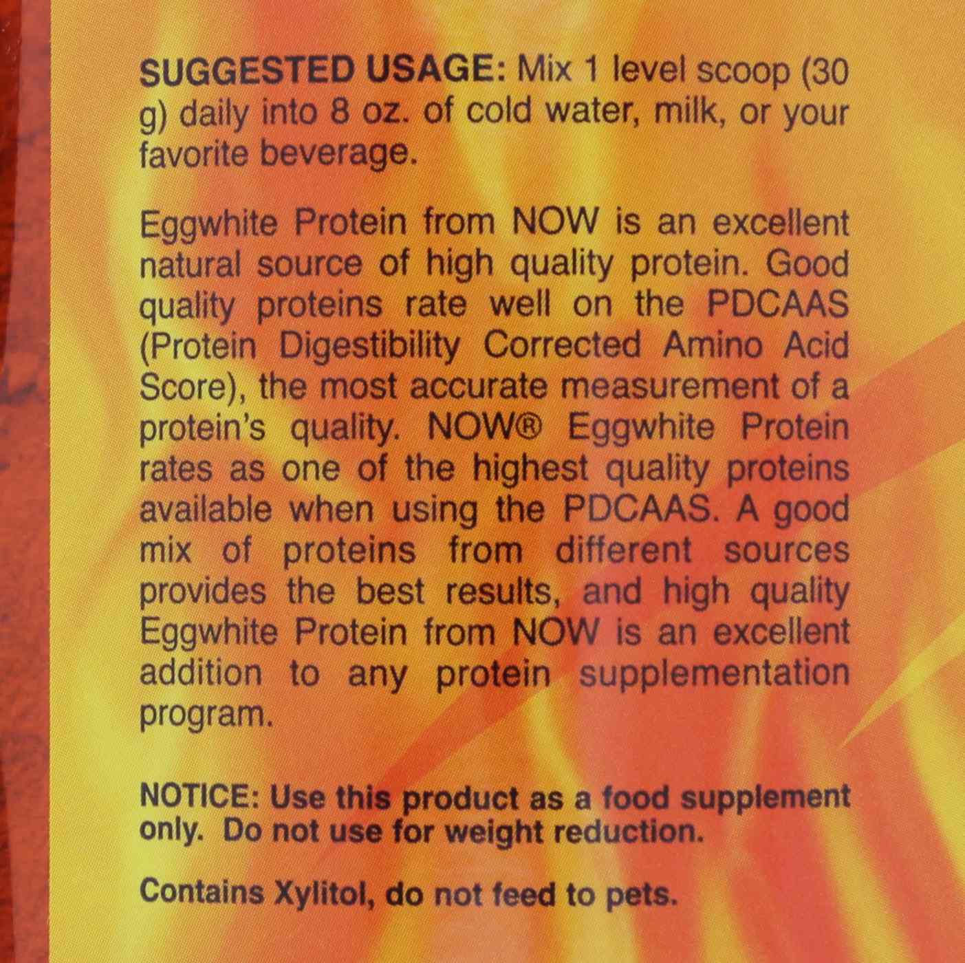 NOW Sports Rich Chocolate Eggwhite Protein; image 2 of 3