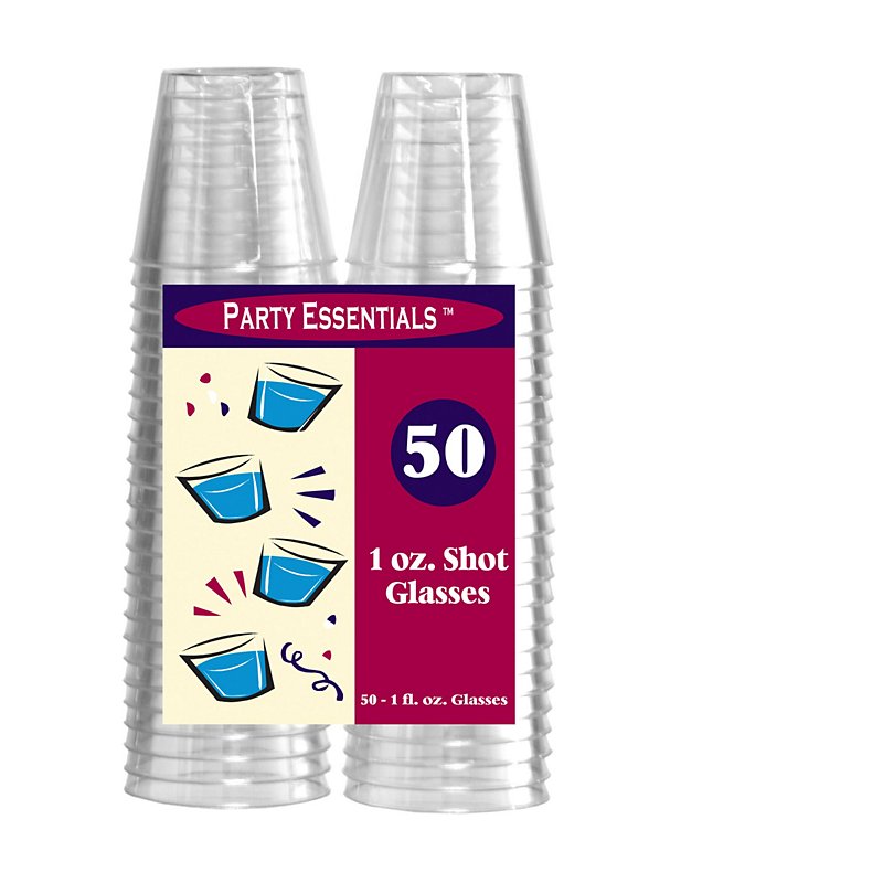 Clear Plastic Disposable Gelatin Shot Cups with Lids, 2 fl oz, 25ct