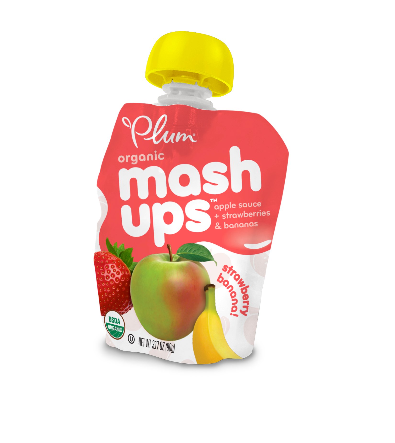 Plum Organics Mashups Apple Sauce with Strawberry and Banana Shop