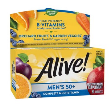 Nature's Way Alive! Men's 50+ Complete Daily Multivitamin Tablets, 50 ct