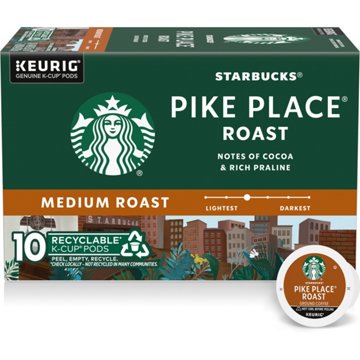 Starbucks Pike Place Medium Roast Single Serve Coffee K Cups