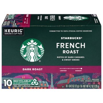 Starbucks French Roast Dark Roast Single Serve Coffee K Cups