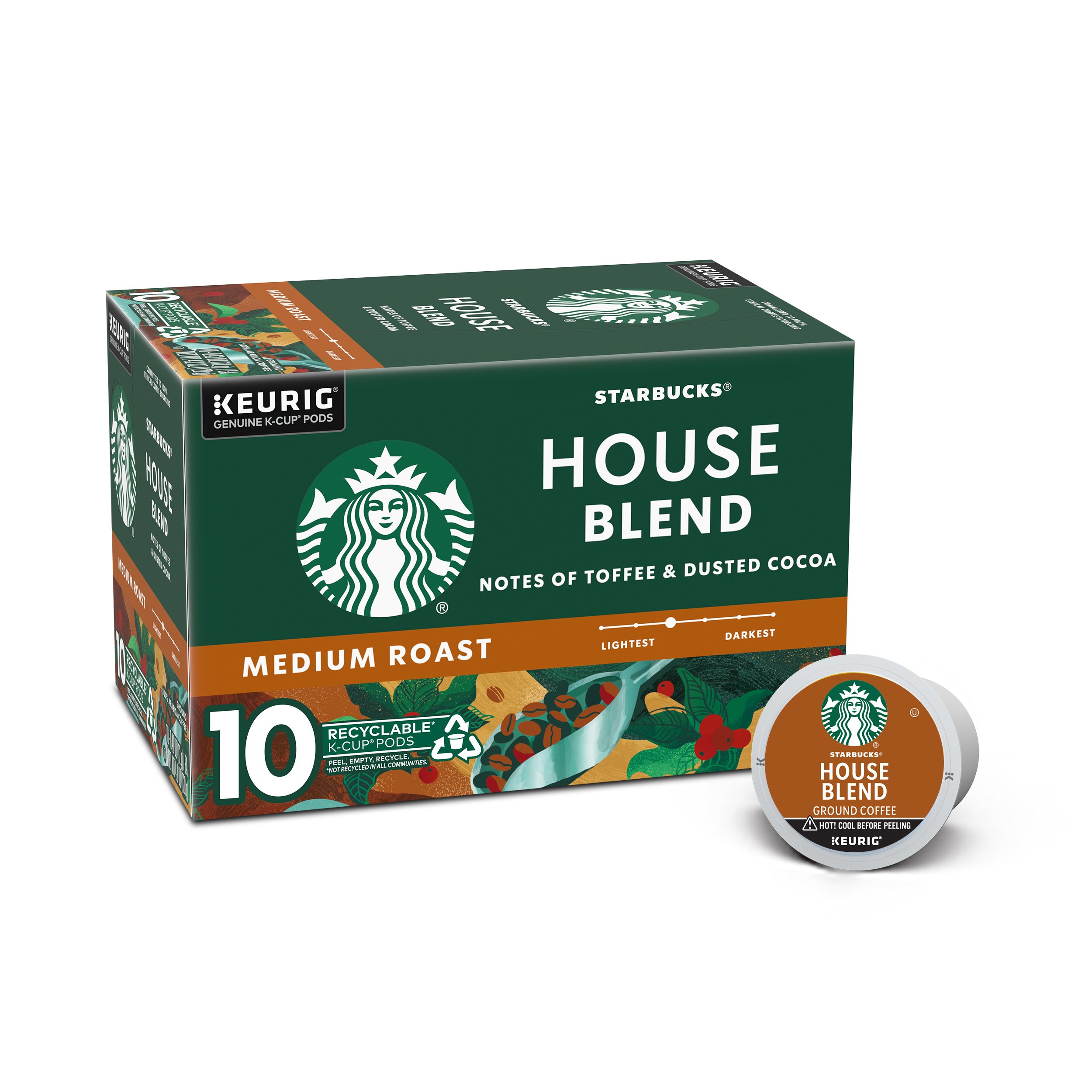 Starbucks House Blend Medium Roast Single Serve Coffee K Cups Shop Coffee at H-E-B
