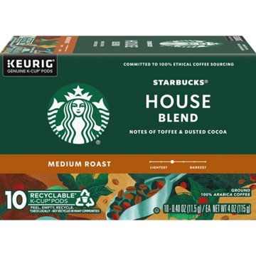 Starbucks House Blend Medium Roast Single Serve Coffee K Cups