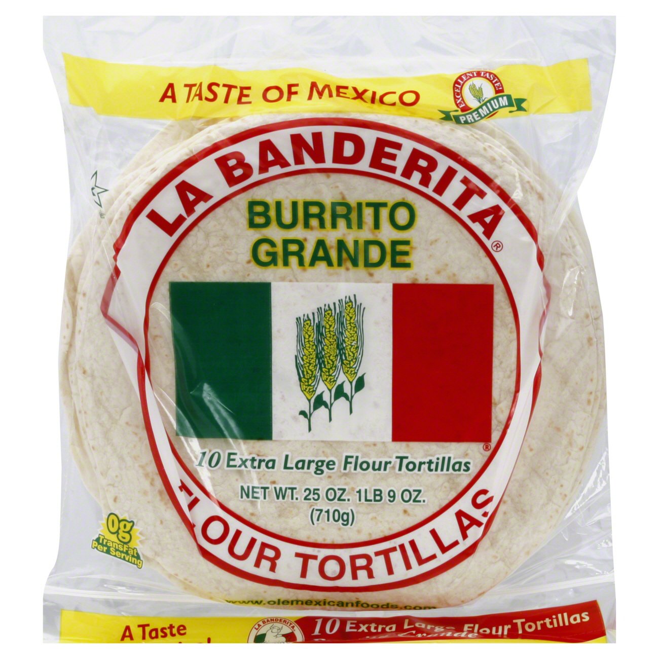 La Banderita Burrito Grande Extra Large Flour Tortillas - Shop ...