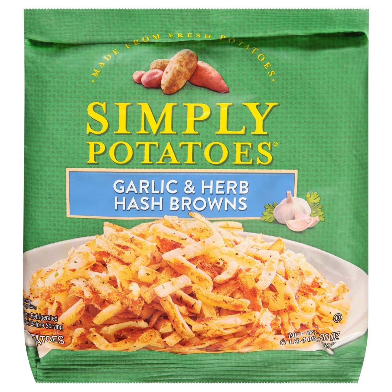 Crystal Farms Simply Potatoes Garlic & Herb Hash Browns - Shop Potatoes ...