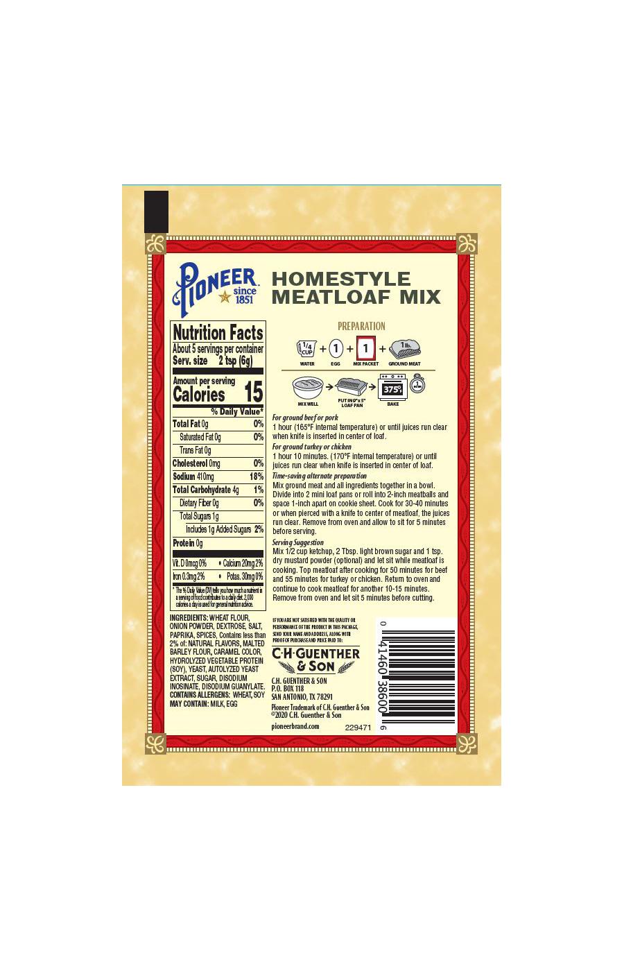 Pioneer Brand Homestyle Meatloaf Mix; image 2 of 2
