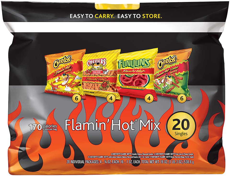 Flamin Hot Cheetos Lime Nutrition Facts Frito Lay Flamin Hot Mix Multi Pack 20 Ct Shop Chips At H E B