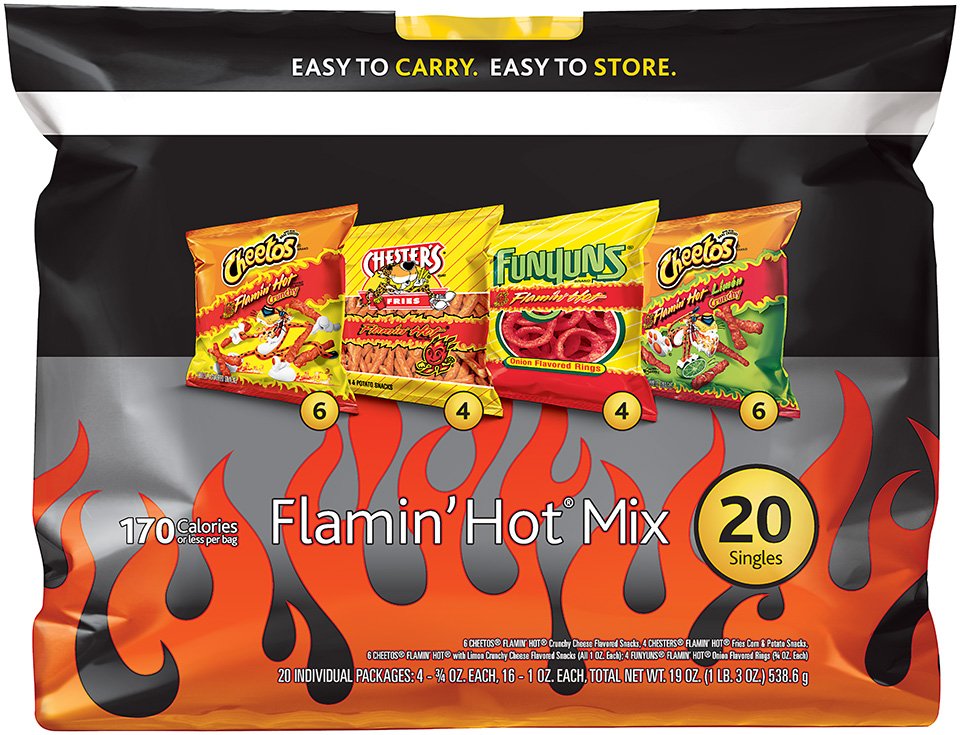 Flamin Hot Mix Variety Pack Assorted Flavors Assorted Size Bag 30 Bagscarton Delivered In