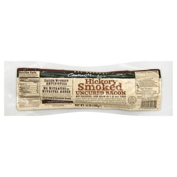 Central Market Natural Hickory Smoked Uncured Bacon, 12 oz