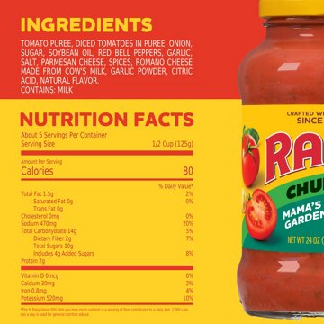 Ragu Chunky Mama's Special Garden Pasta Sauce