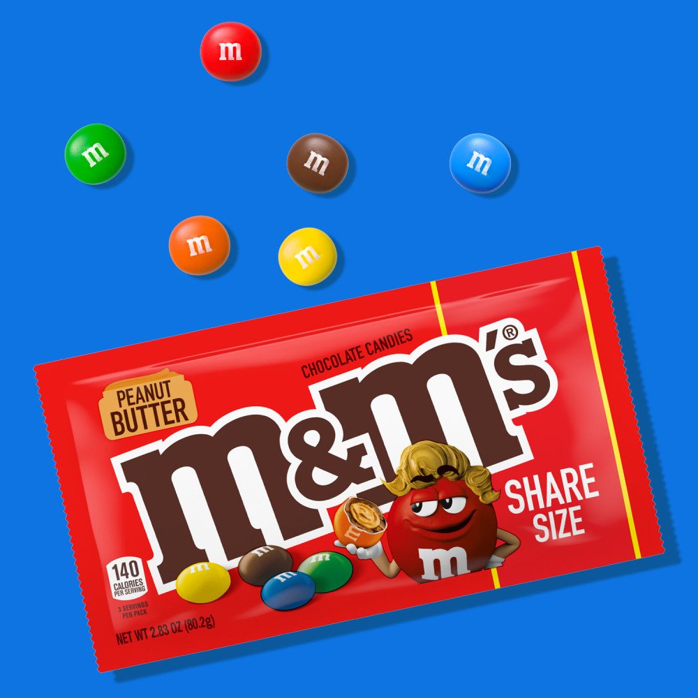 M&M's Crunchy Cookie Milk Chocolate Candy, Share Size - 2.83 oz Bag