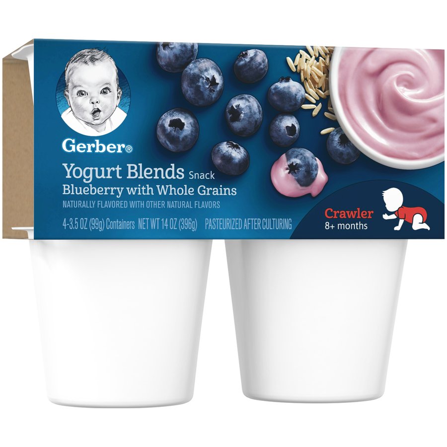 Gerber Yogurt Blends Blueberry with Whole Grains - Shop Toddler Food at ...