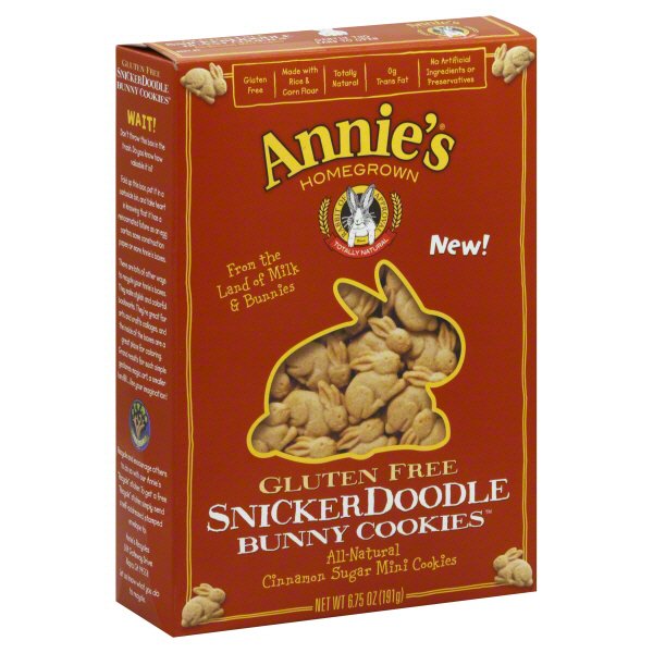 Annie's Homegrown Totally Natural Gluten Free Snickerdoodle Bunny