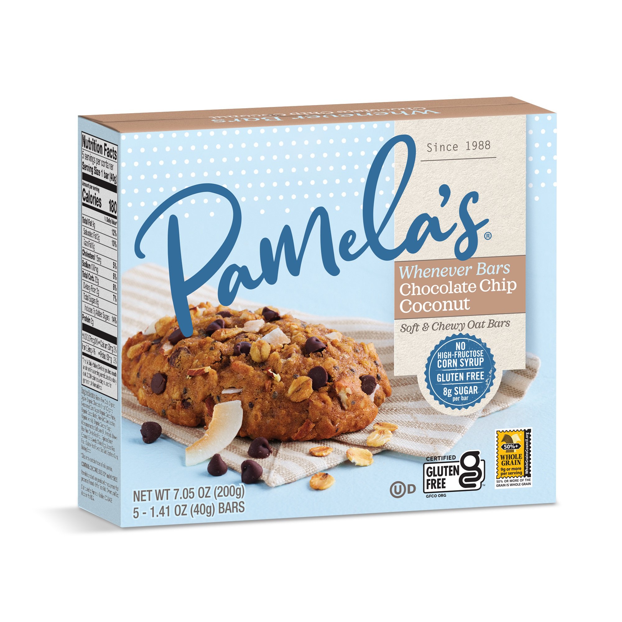 Pamela's Oat Chocolate Chip Coconut Whenever Bars Shop Granola