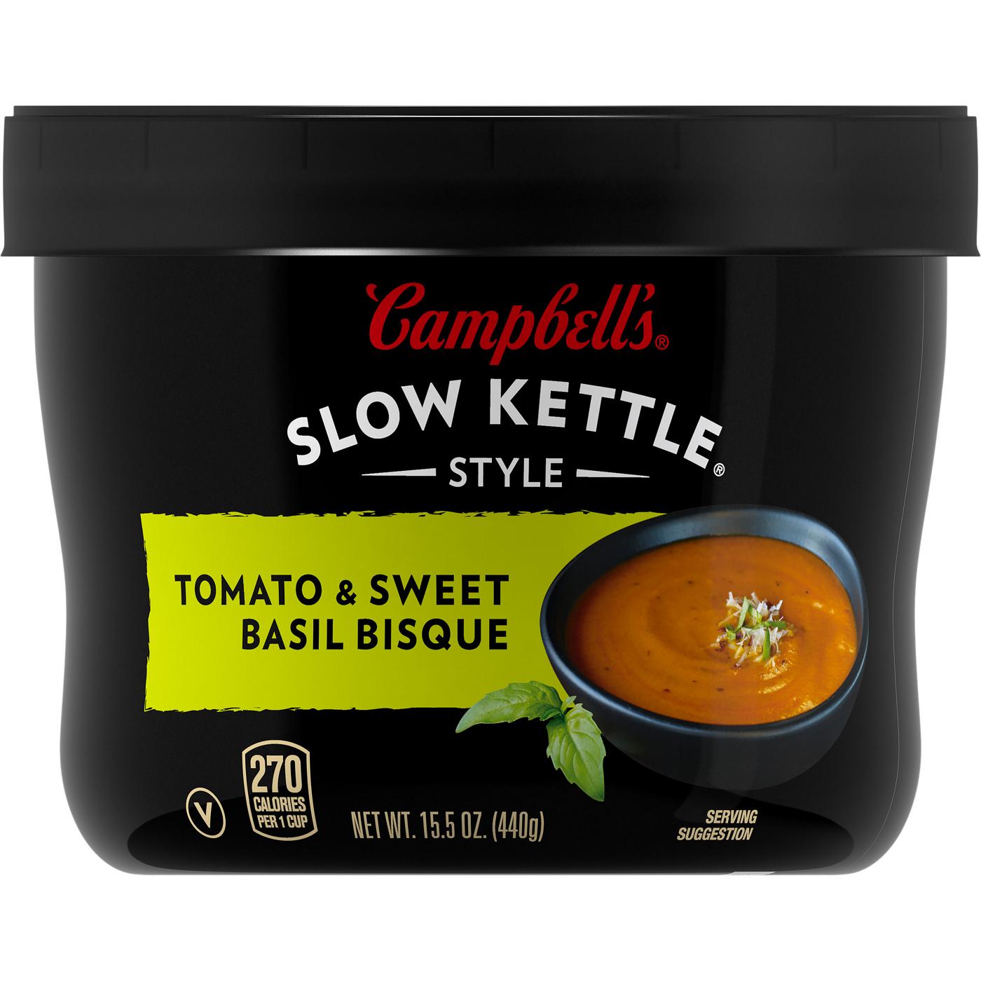 Campbell's Slow Kettle Tomato & Sweet Basil Bisque; image 1 of 4