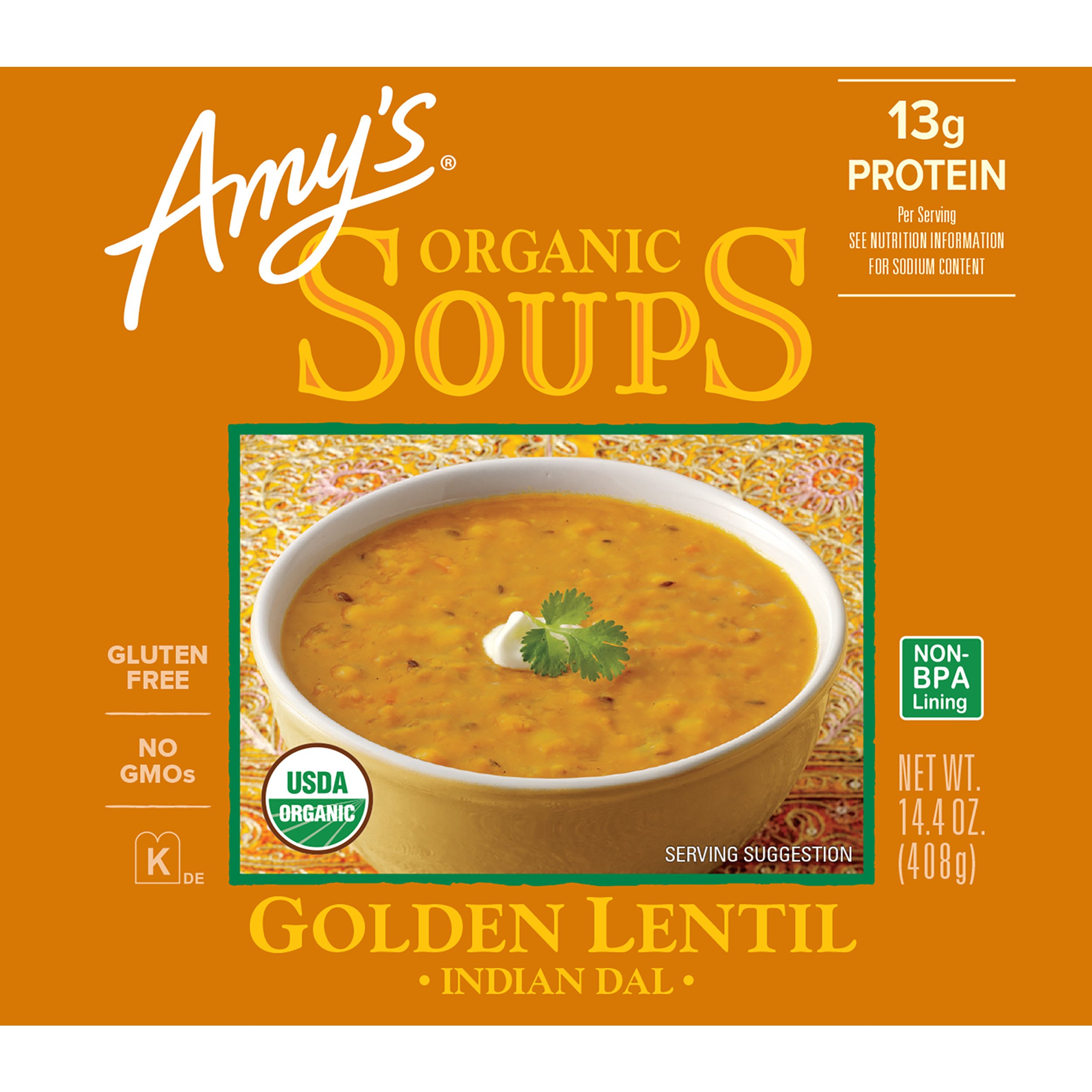 エイミールハイパースープ Amy's Indian Dal Golden Lentil Soup - Shop Soups & chili at H-E-B