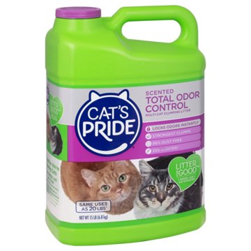 Cat's Pride Scented Total Odor Control Multi-Cat Clumping Litter, 15 lb