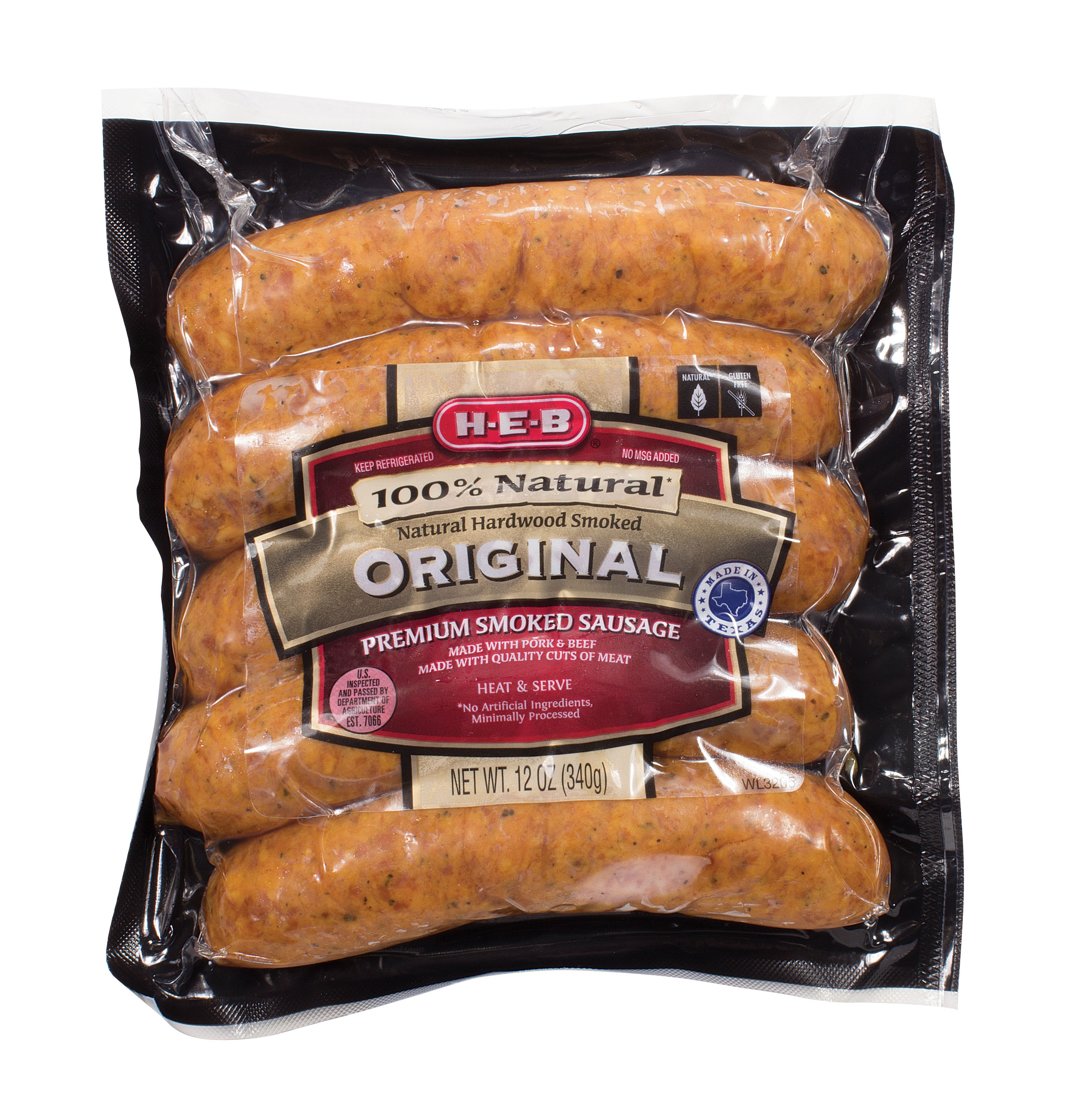 H-E-B 100% Natural Original Premium Smoked Sausage - Shop Sausage At H-E-B