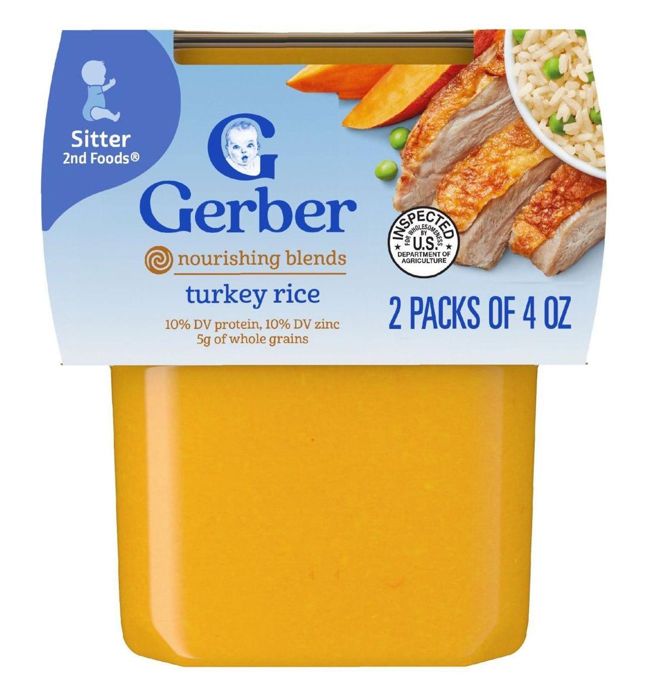 Gerber Mealtime for Baby Powerblend 2nd Foods - Turkey & Rice; image 1 of 8