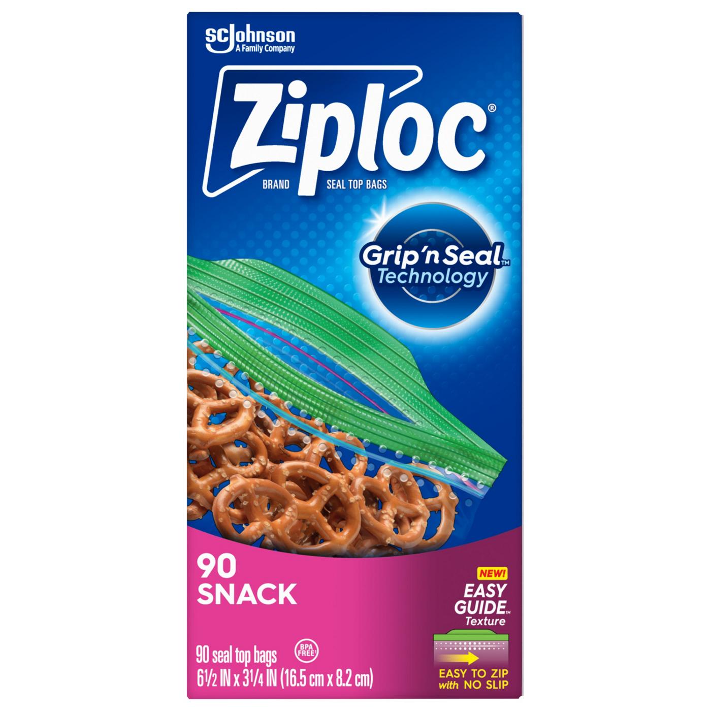 Ziploc Snack Bags with EasyGuide Texture, Grip ’n Seal Technology; image 2 of 16