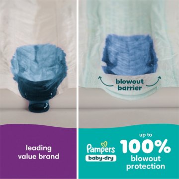 Pampers Baby Dry Ultra Cushiony Diapers - Size 4 (15-34 lbs)