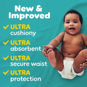 Pampers Baby Dry Ultra Cushiony Diapers - Size 5 (20-37 lbs)