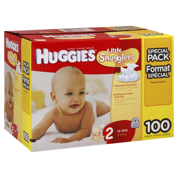 box of huggies size 2