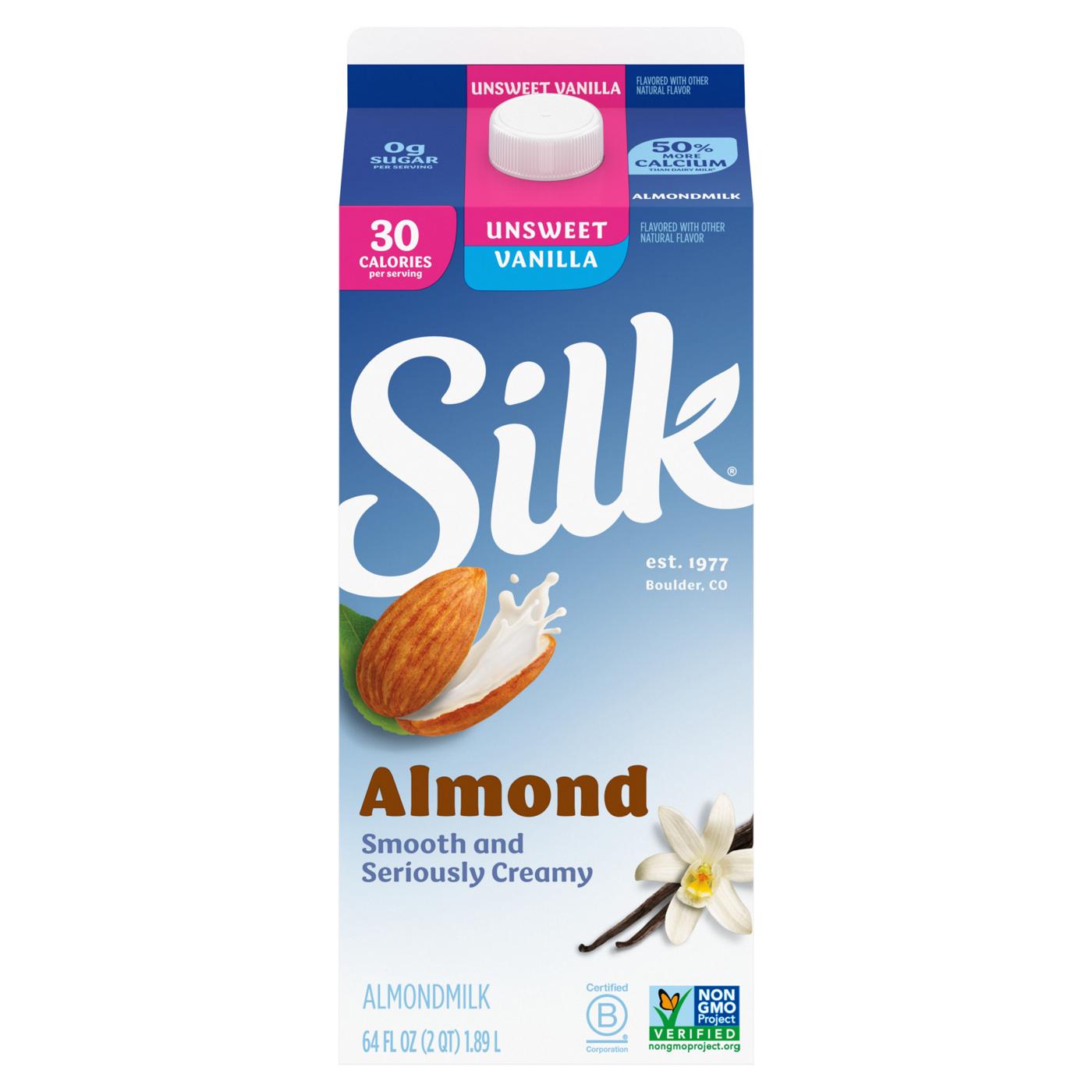 Silk Unsweetened Vanilla Almond Milk; image 1 of 2