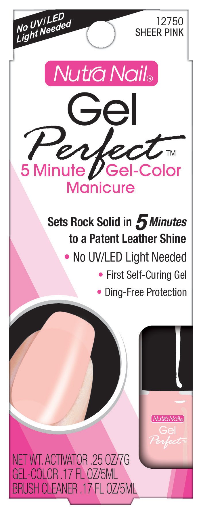 Nutra Nail Gel Perfect Sheer Pink 5 Minute GelColor Manicure Shop Nail polish at HEB