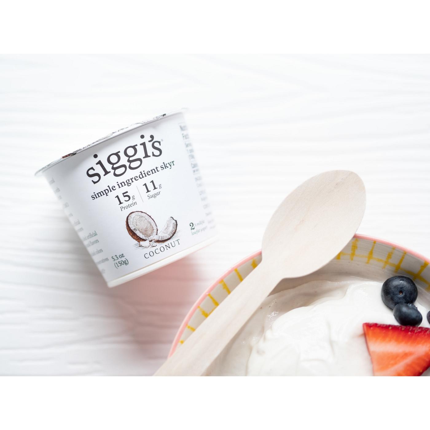 Siggi's 2% Non-Fat Strained Skyr Coconut Yogurt; image 2 of 2