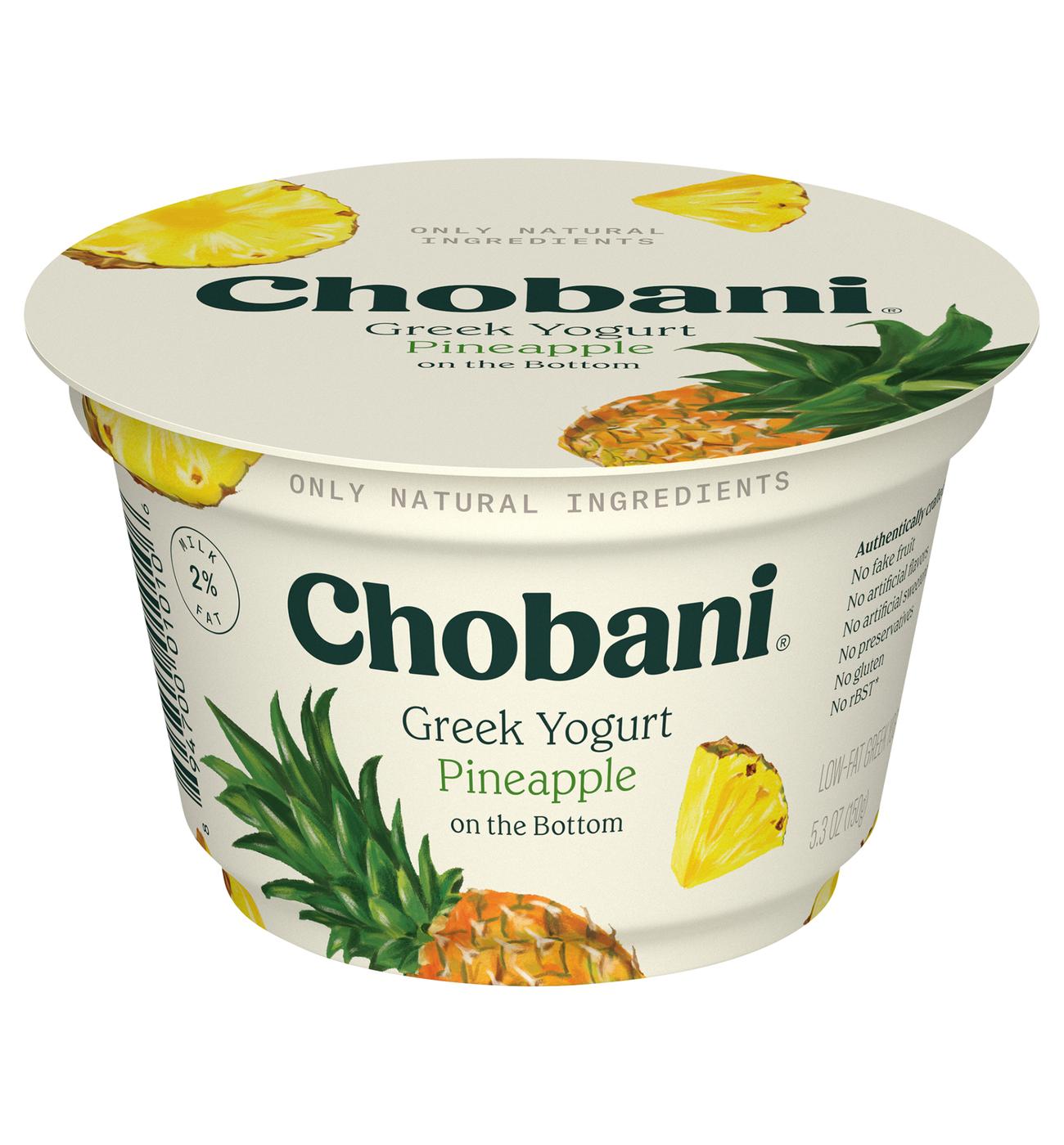 Chobani Low-Fat Pineapple on the Bottom Greek Yogurt; image 1 of 5