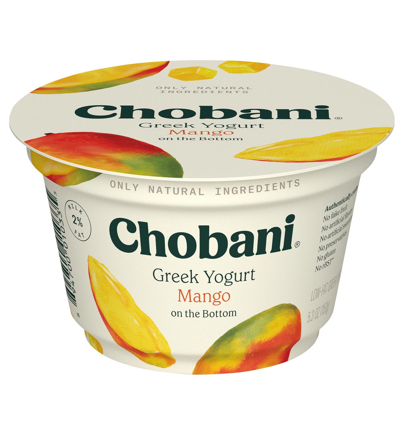 Chobani Low-Fat Mango on the Bottom Greek Yogurt; image 1 of 5