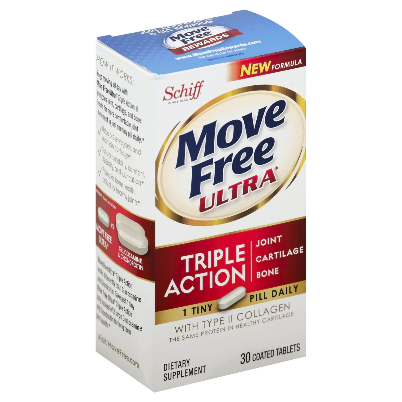 Schiff Move Free Ultra Joint Supplement with UCII & Hyaluronic Acid