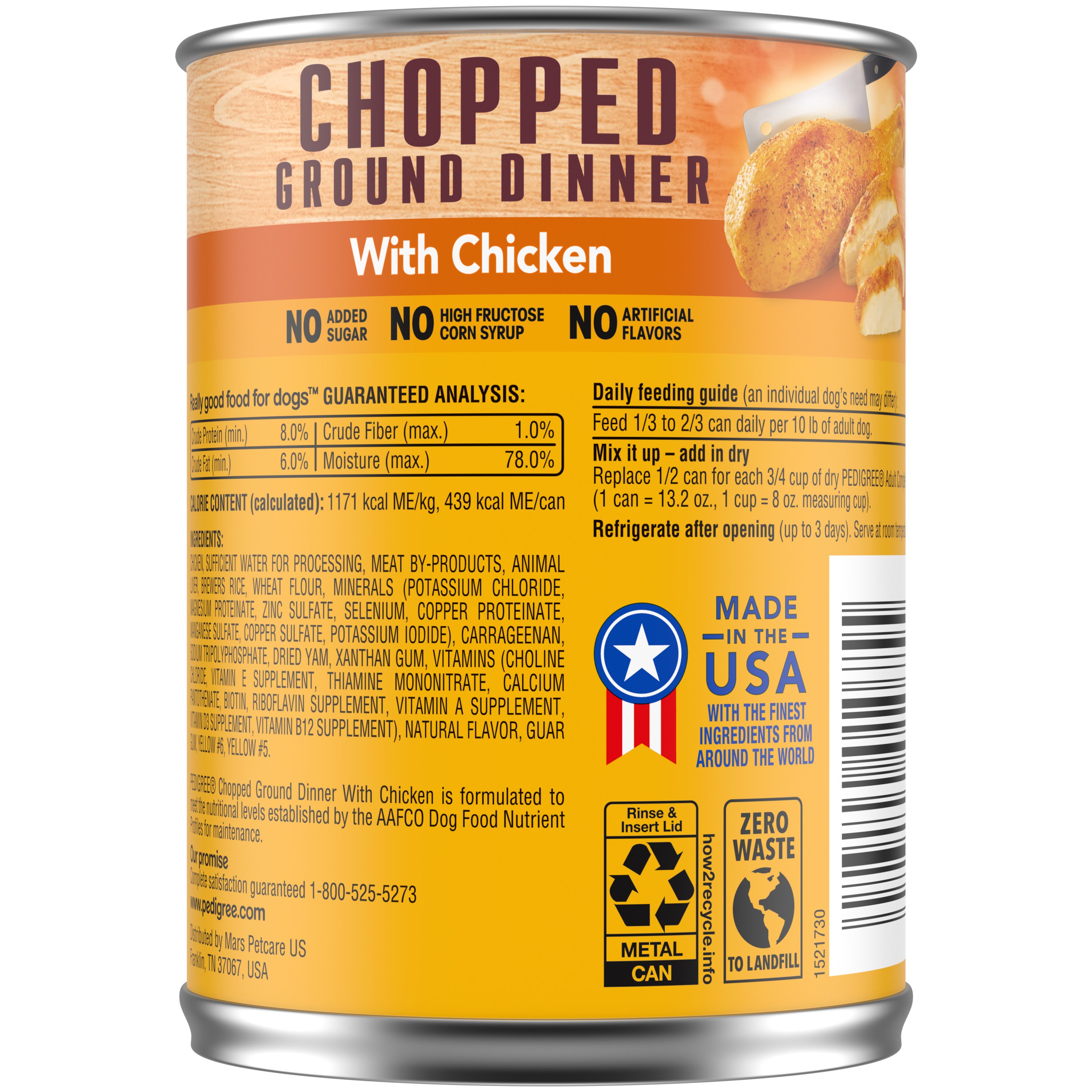 Pedigree canned 2024 dog food ingredients