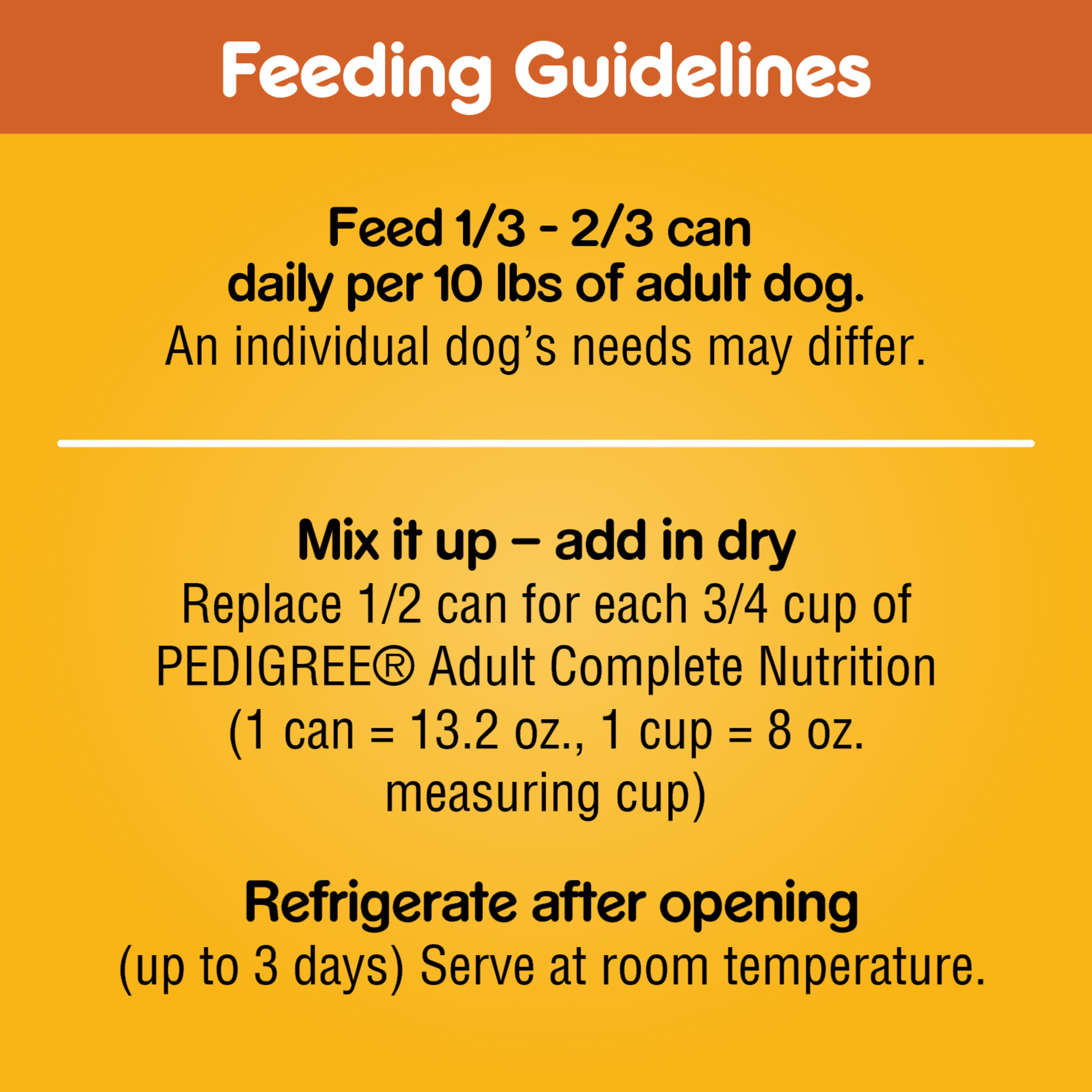 Pedigree wet 2025 dog food ingredients