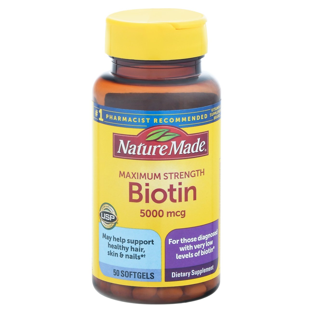 Nature Made Maximum Strength Biotin 5000 mcg Softgels Shop Vitamins A