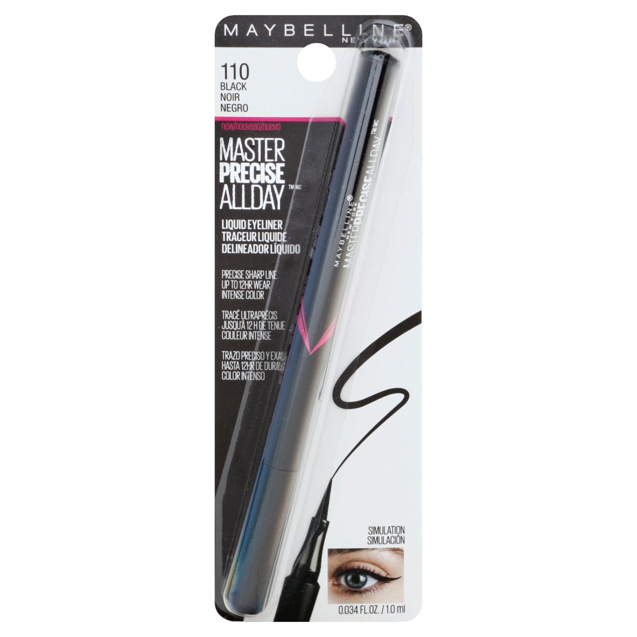 gennemskueligt krybdyr Relativ størrelse Maybelline Master Precise Ink Pen 110 Black Eyeliner - Shop Eyeliner at  H-E-B