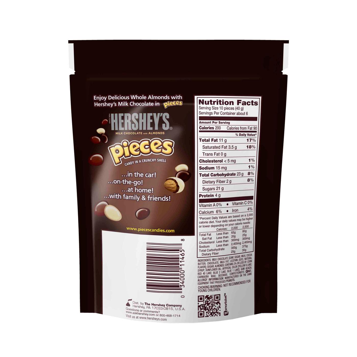 Hershey's Pieces Milk Chocolate with Almonds; image 2 of 3