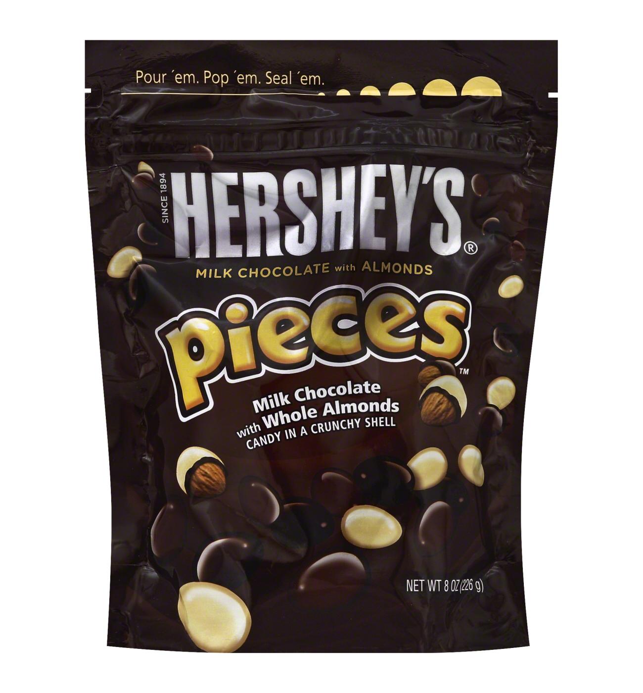 Hershey's Pieces Milk Chocolate with Almonds; image 3 of 3