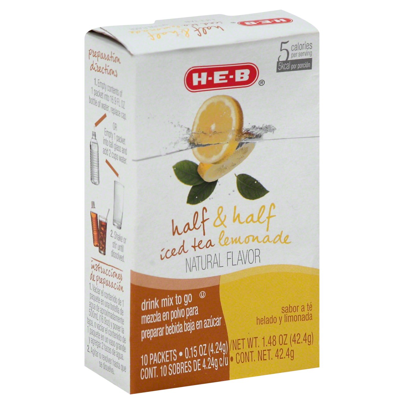 HEB Half & Half Iced Tea Lemonade Drink Mix Shop Tea at HEB
