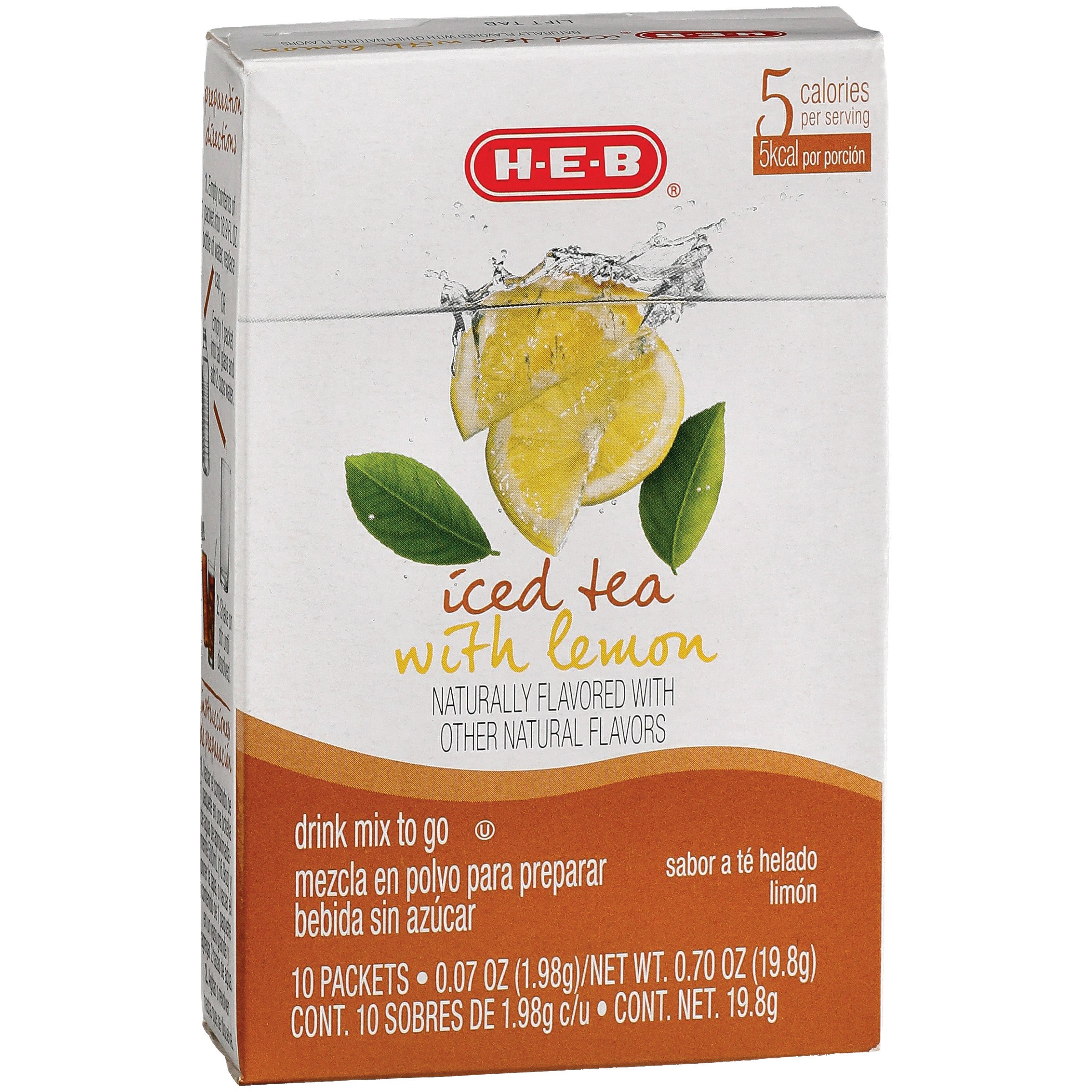 H E B To Go Iced Tea With Lemon Drink Mix Shop Tea At H E B