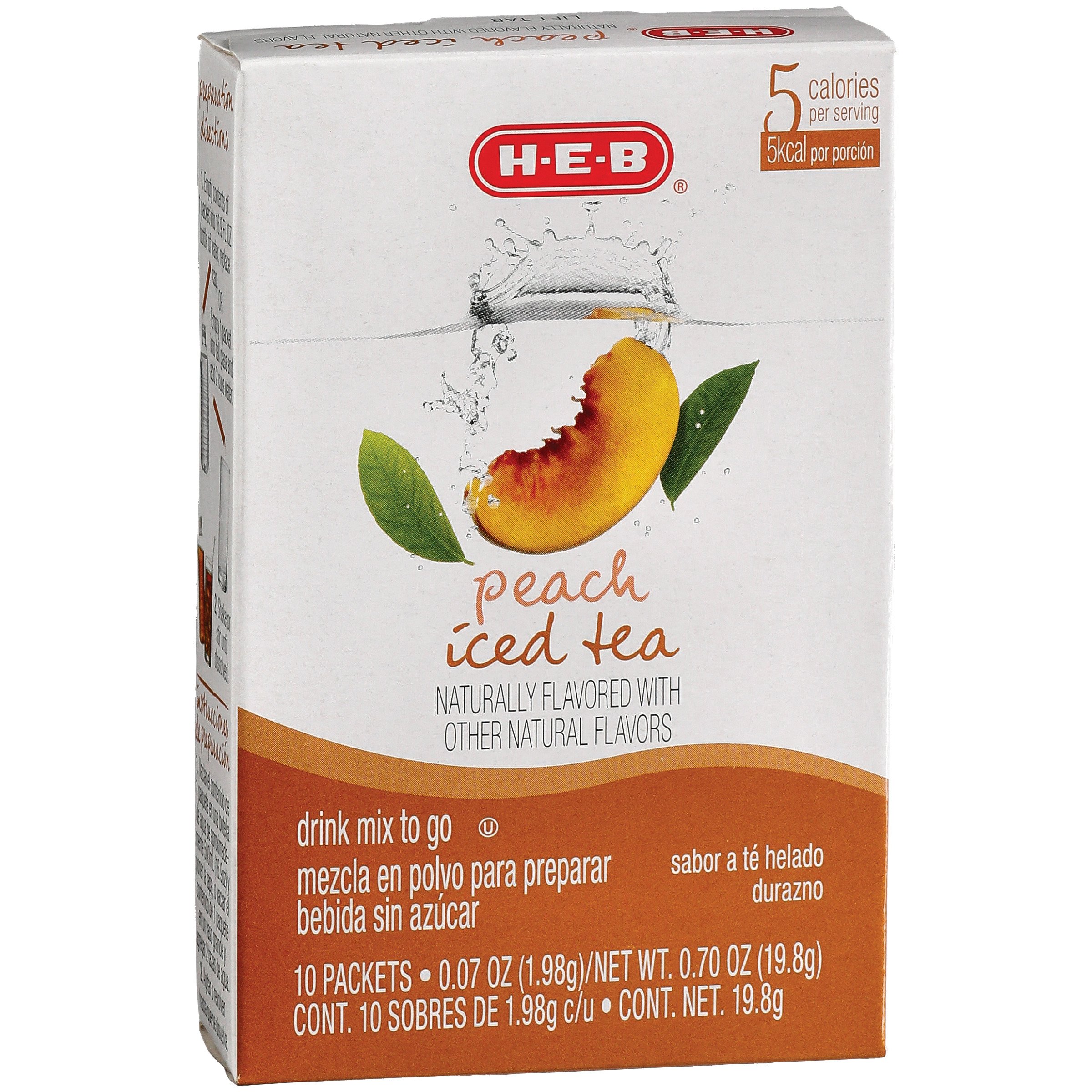 H-E-B To Go Peach Iced Tea Drink Mix - Shop Tea At H-E-B