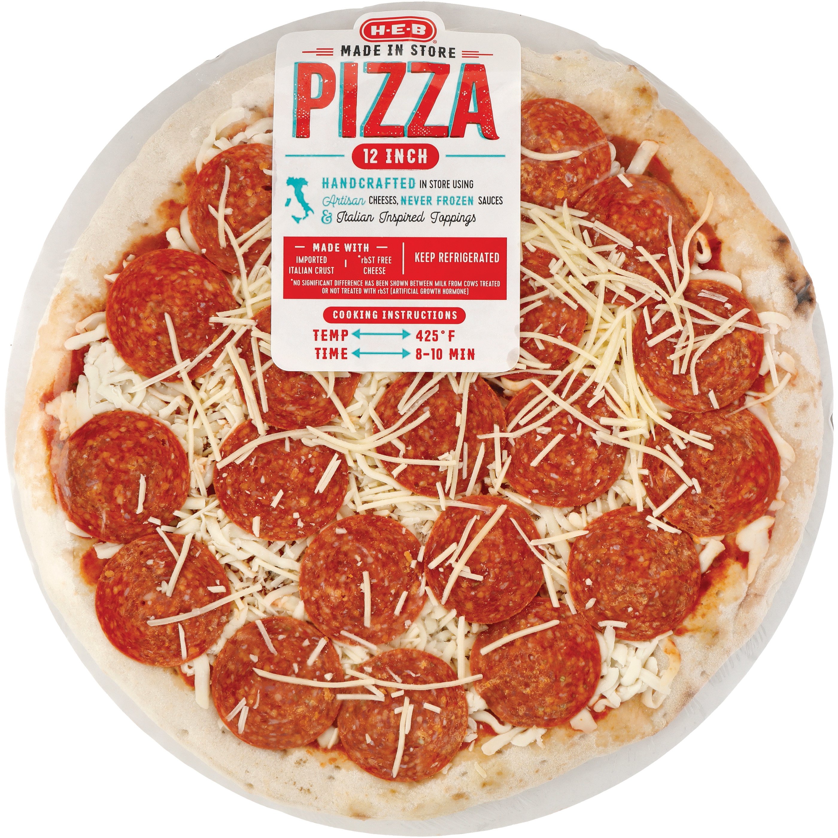 HEB Made Fresh In Store Pepperoni Pizza Shop Pizza at HEB
